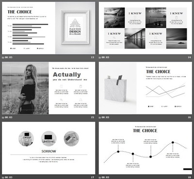 黑白蘆葦圖片排版背景藝術(shù)設(shè)計PPT模板